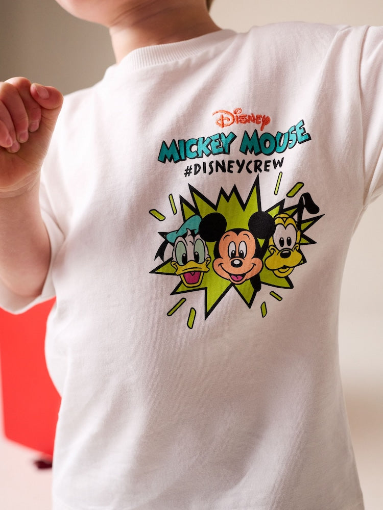 White Mickey Mouse Short Sleeve T-Shirt (3mths-8yrs) - Image 3 of 3