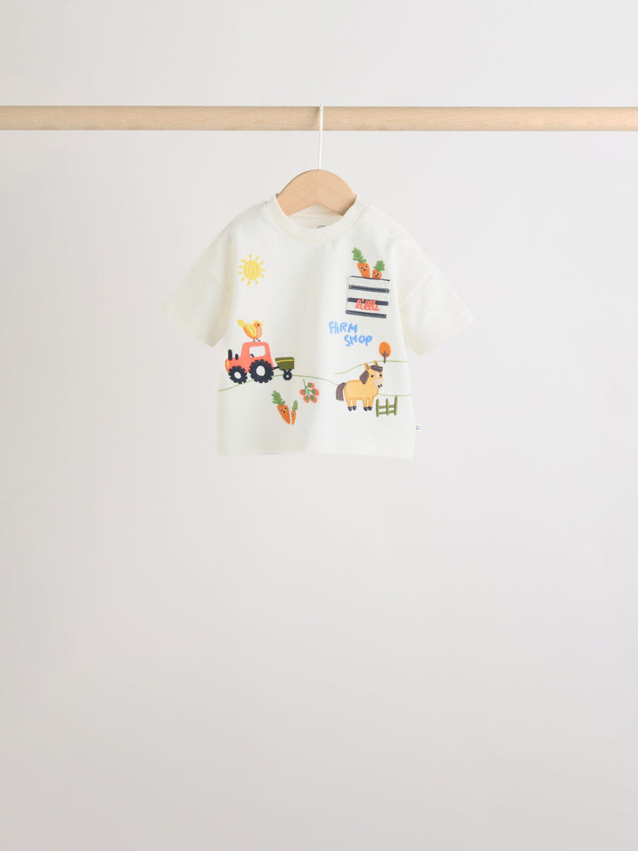 Blue/Red Homegrown Farm Tops and Shorts Baby Set 6 Piece (0mths-3yrs)