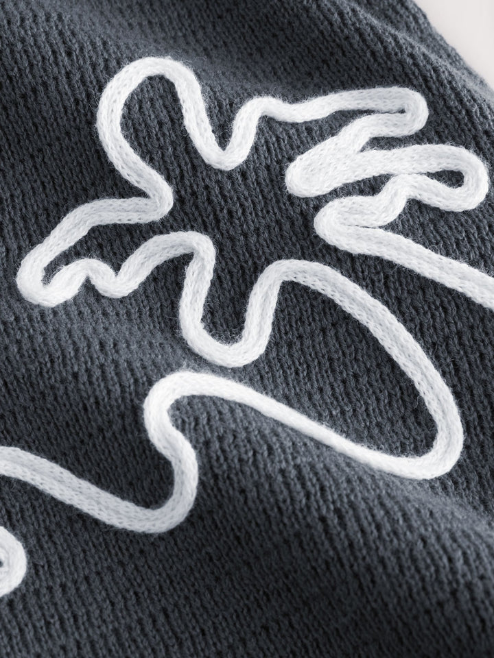 Charcoal Grey Knitted Cornelli Polo Shirt (3mths-7yrs)