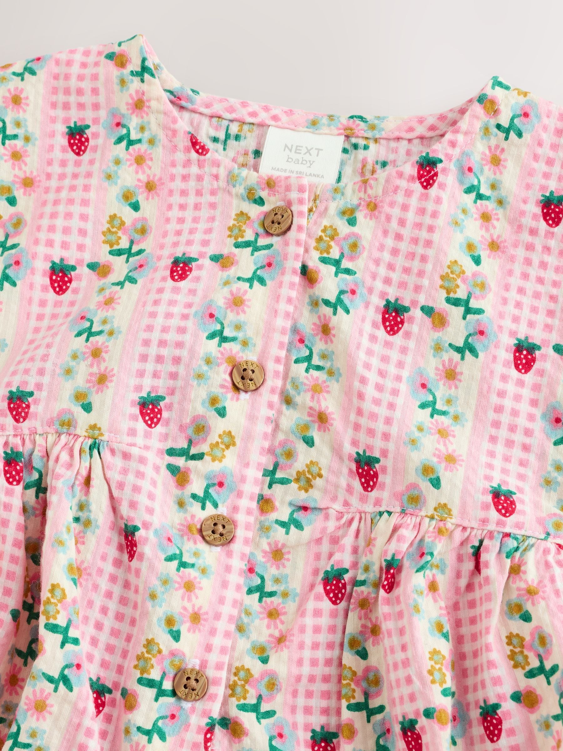 Pink Floral Bloomer Baby Romper (0mths-2yrs)