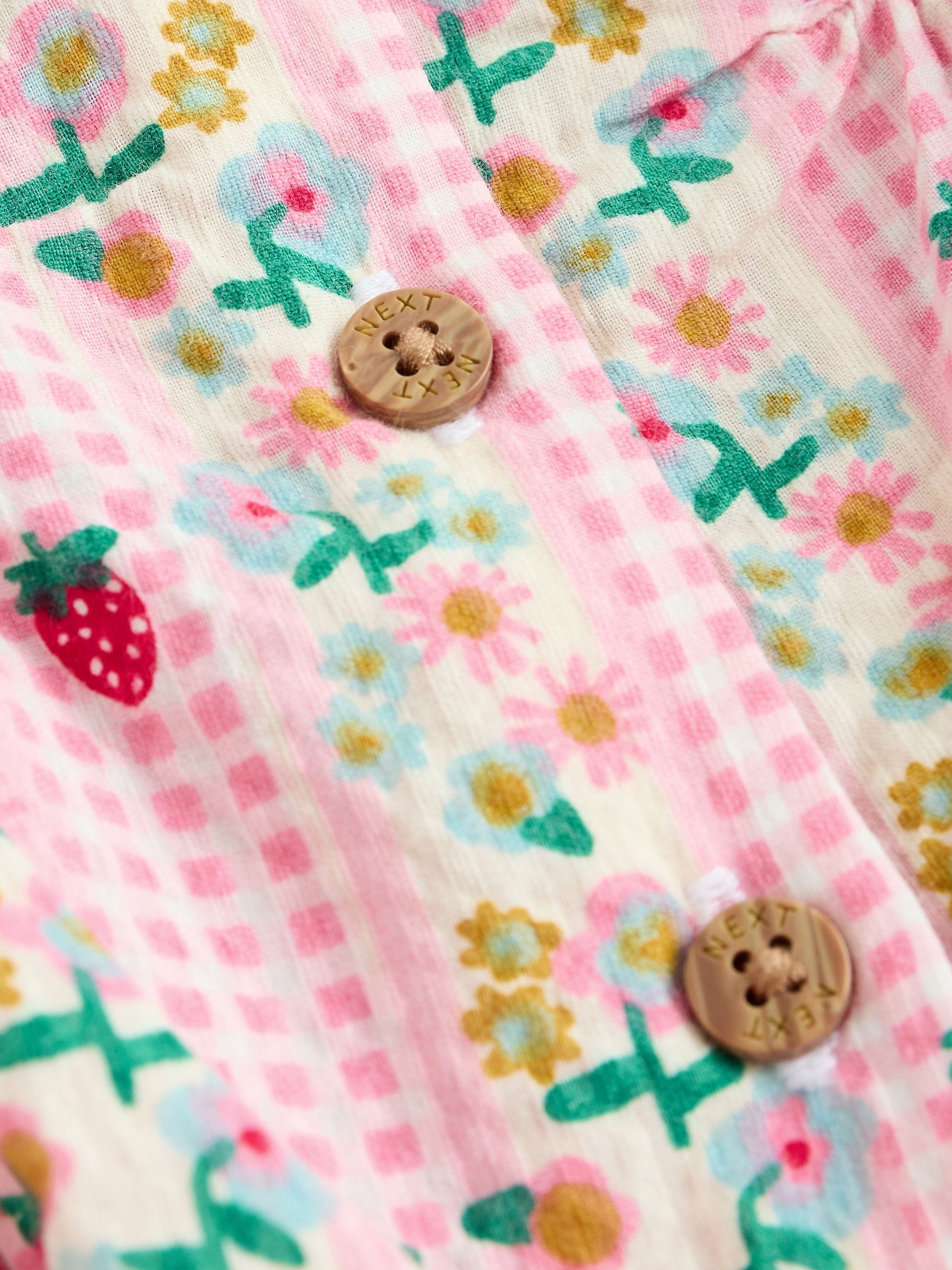 Pink Floral Bloomer Baby Romper (0mths-2yrs)