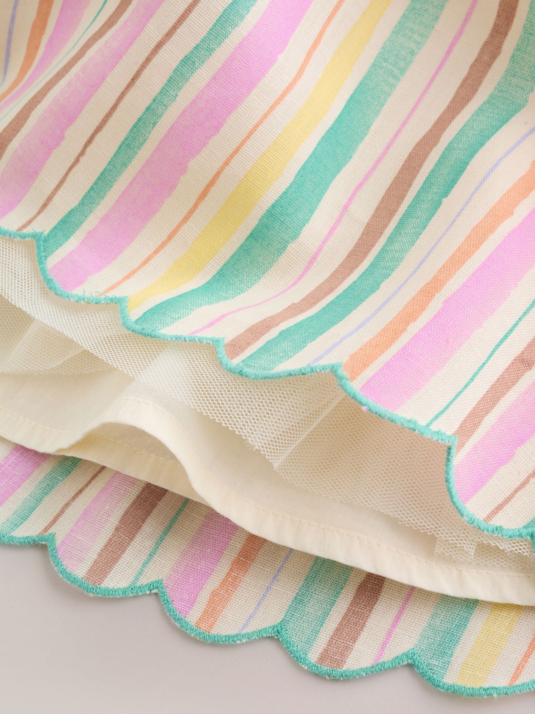 Multi Stripe Woven Baby Dress And Knickers 2 Piece Set (0mths-2yrs)
