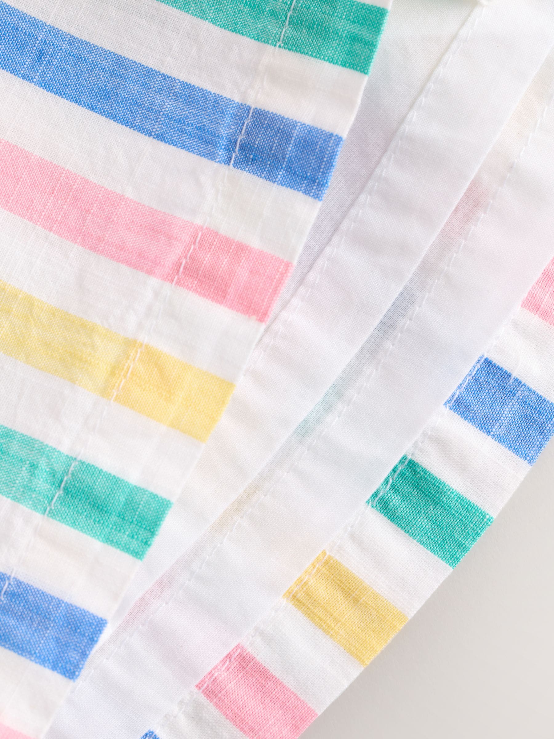 Multi Stripe Baby Pinafore And Short Sleeve Bodysuit 2 Piece Set (0mths-2yrs)