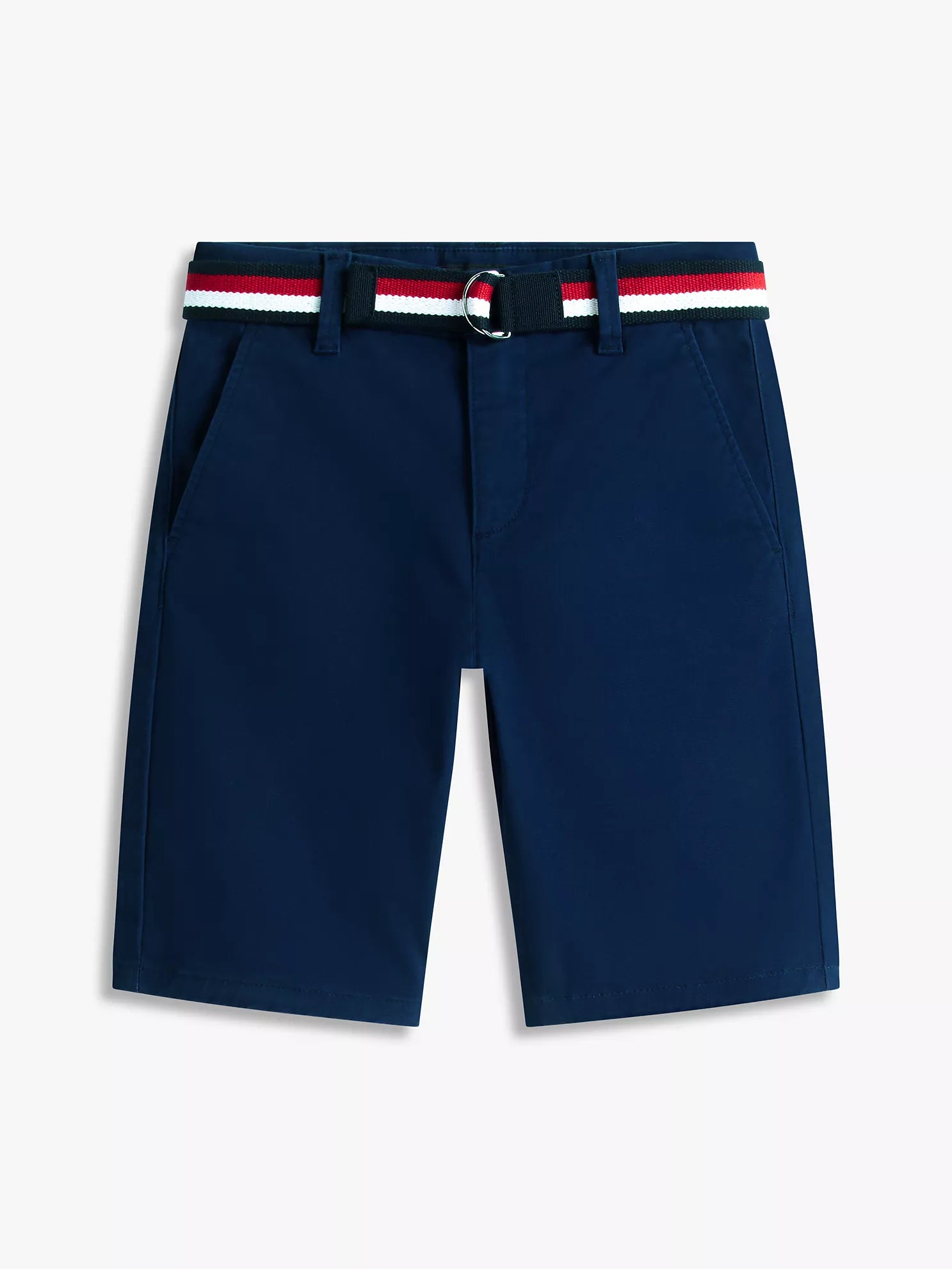 Tommy Hilfiger Boys Carbon Navy Cotton Belted Chino Twill Shorts