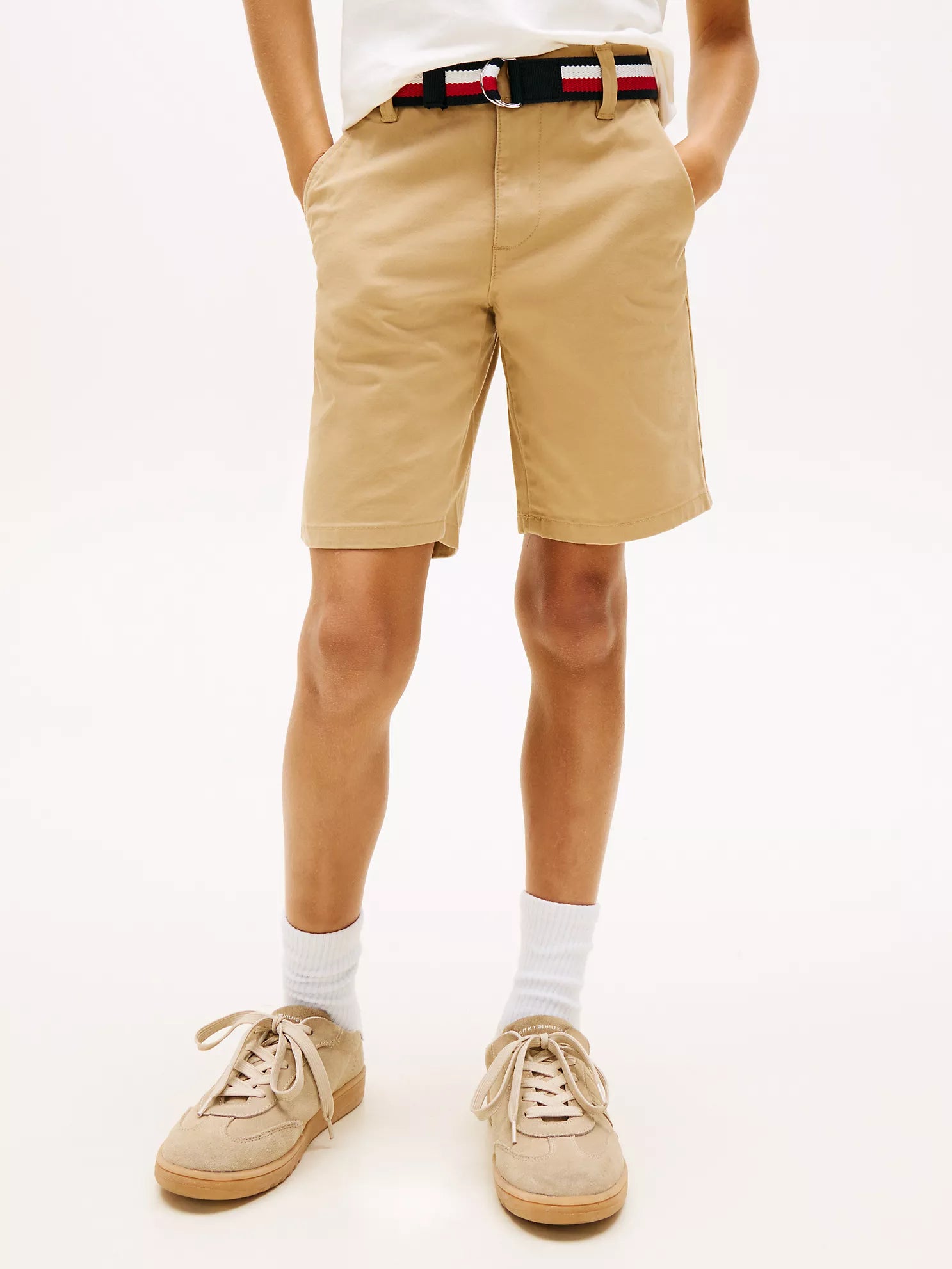 Tommy Hilfiger Boys Belted Chino Shorts