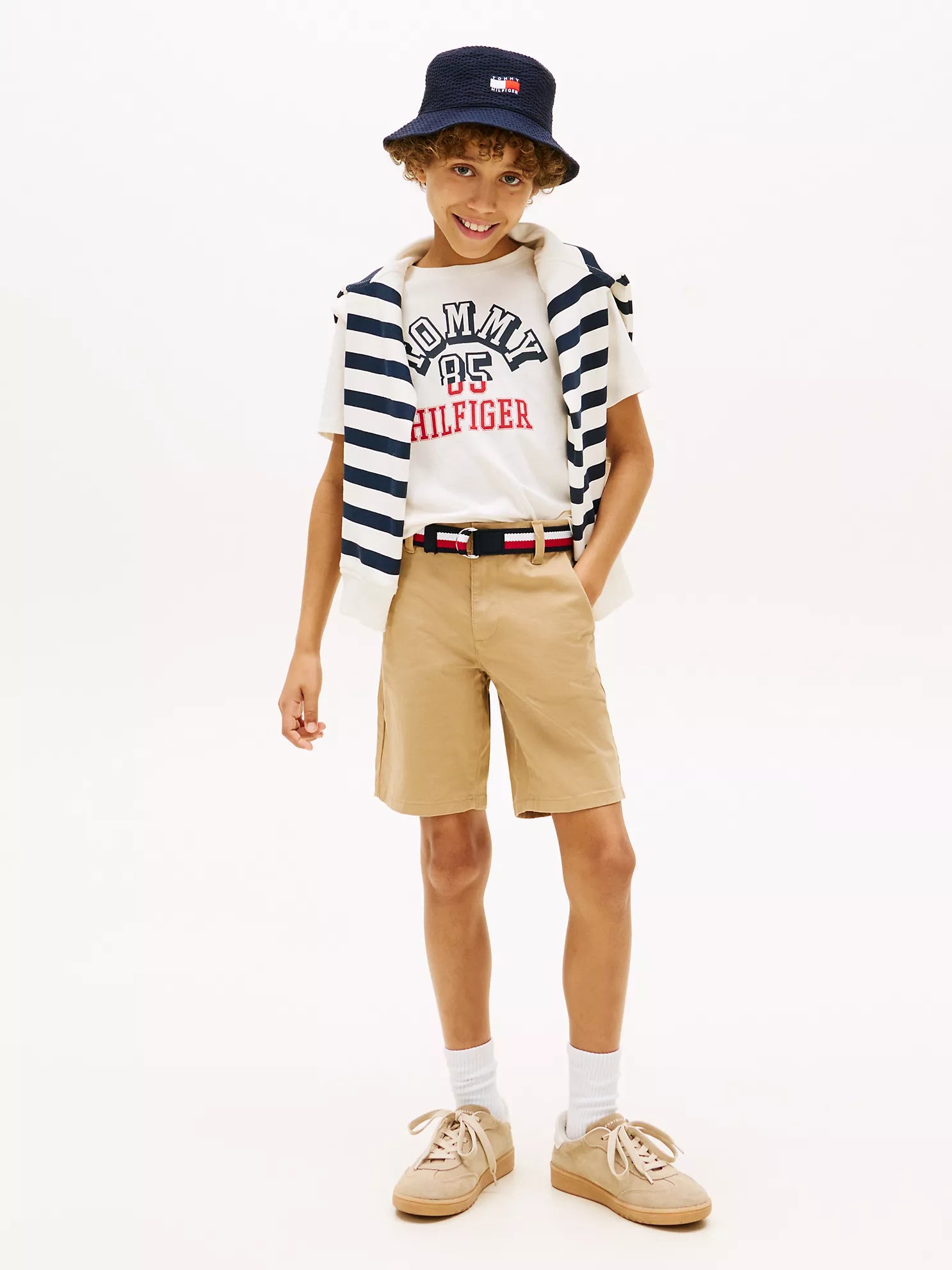 Tommy Hilfiger Boys Belted Chino Shorts