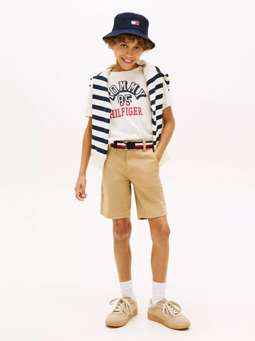 Tommy Hilfiger Boys Belted Chino Shorts