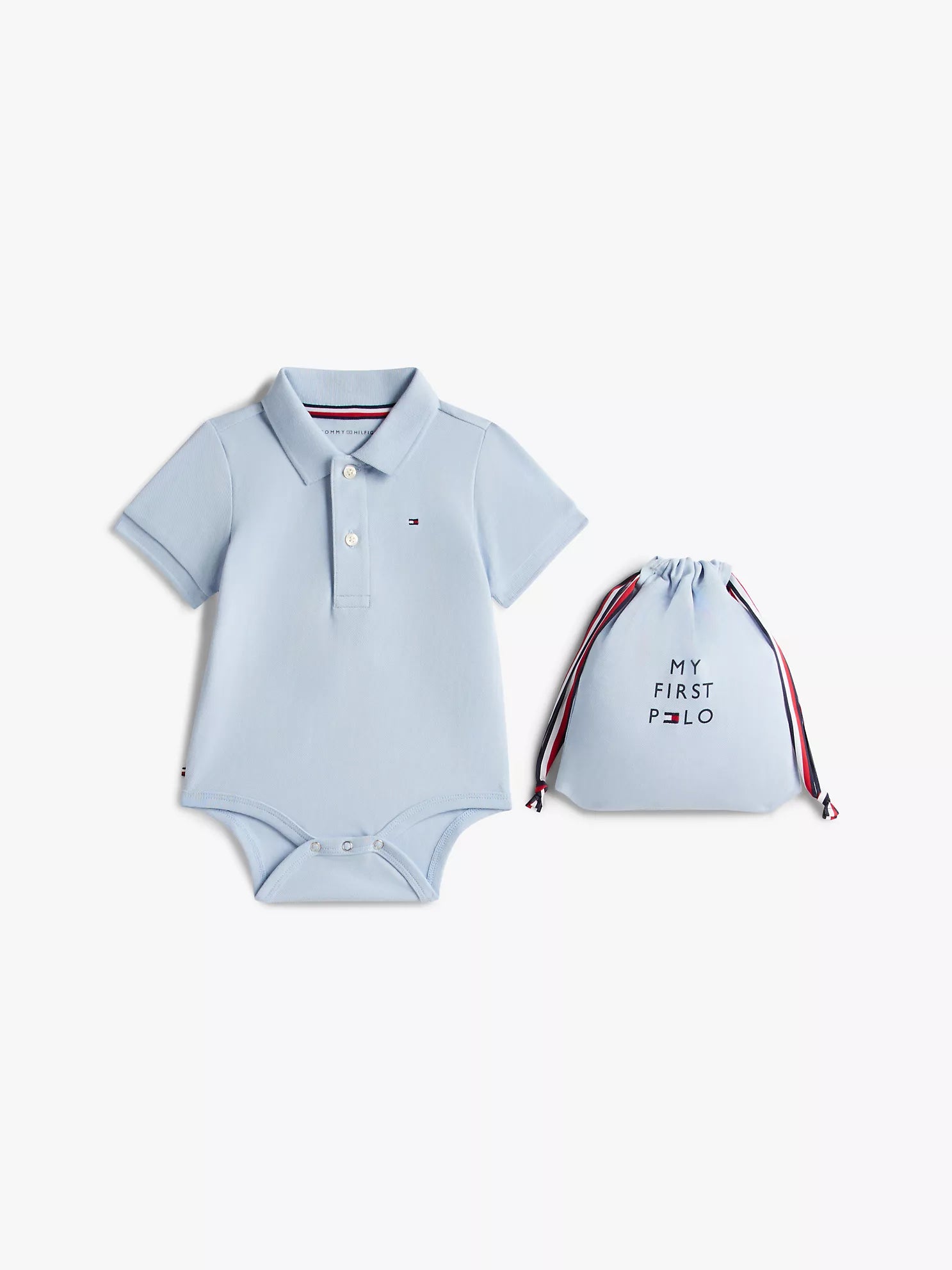 Boys Babies' Polo Onesie and Gift Bag Tommy Hilfiger