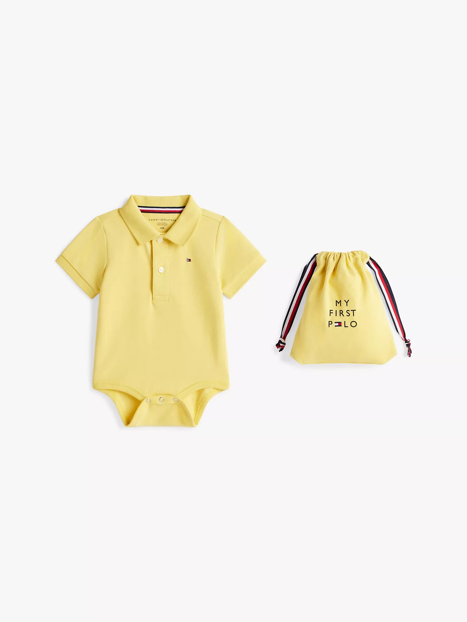 Boys Babies' Polo Onesie and Gift Bag Sz 12 months