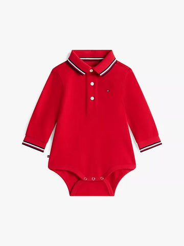 Boys Babies' Tipped Polo Onesie Tommy Hilfiger