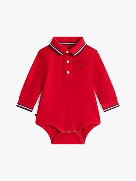 Boys Babies' Tipped Polo Onesie Tommy Hilfiger