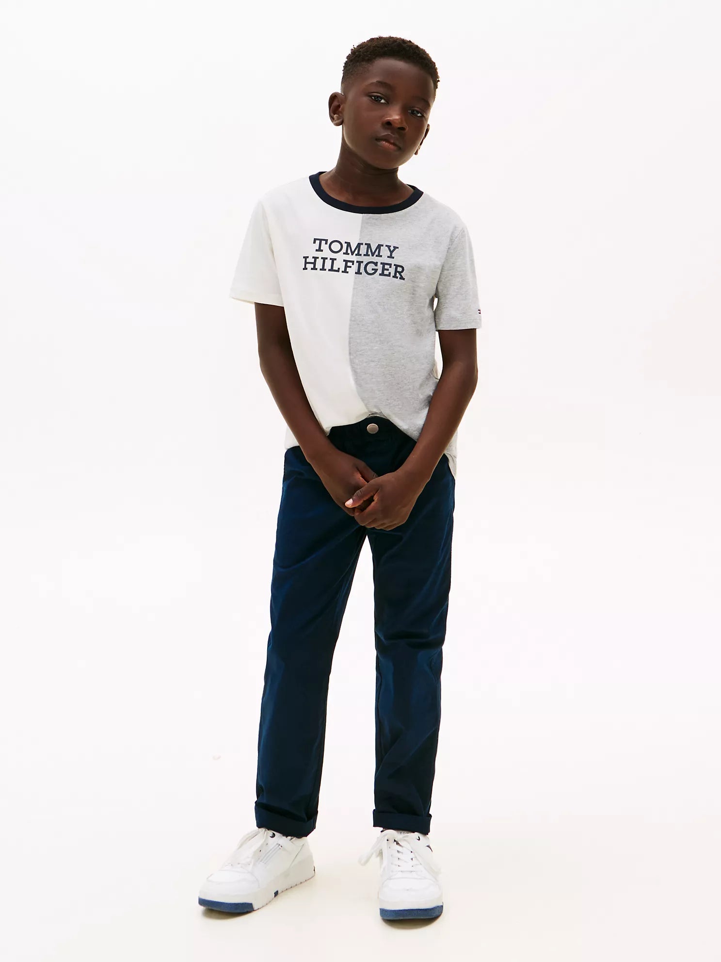 Boys Colorblock Logo T-Shirt Sz 6-7