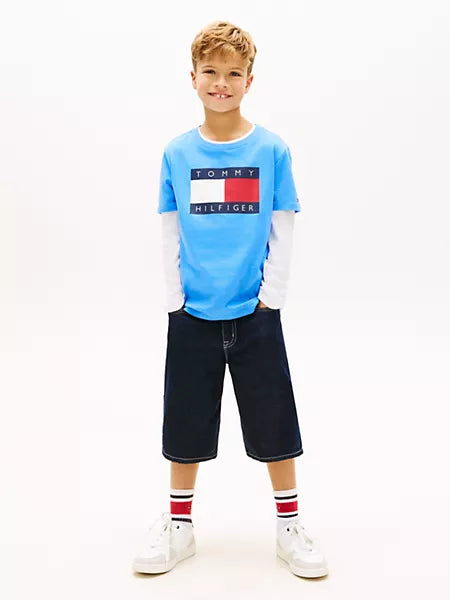 Boys Kids' Tommy Flag Logo T-Shirt Tommy Hilfiger