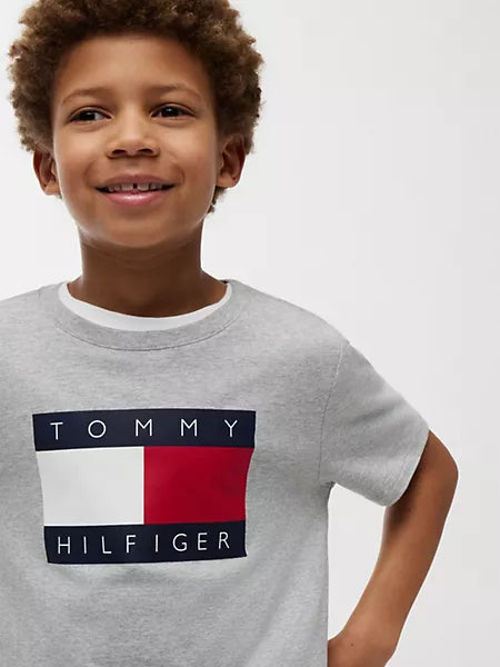 Boys Kids' Tommy Flag Logo T-Shirt Sz 12-14