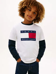 Boys Kids' Tommy Flag Logo T-Shirt Tommy Hilfiger