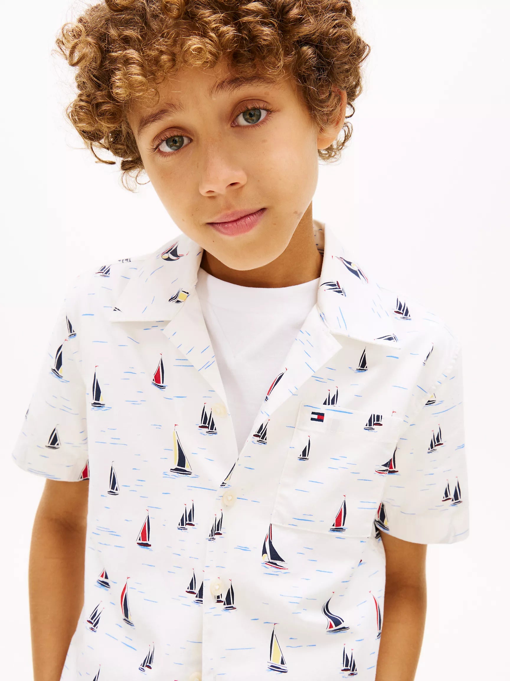 Kids' Allover Sailing Stretch Shirt