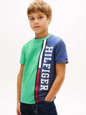 Kids' Vertical Colorblock Logo T-Shirt