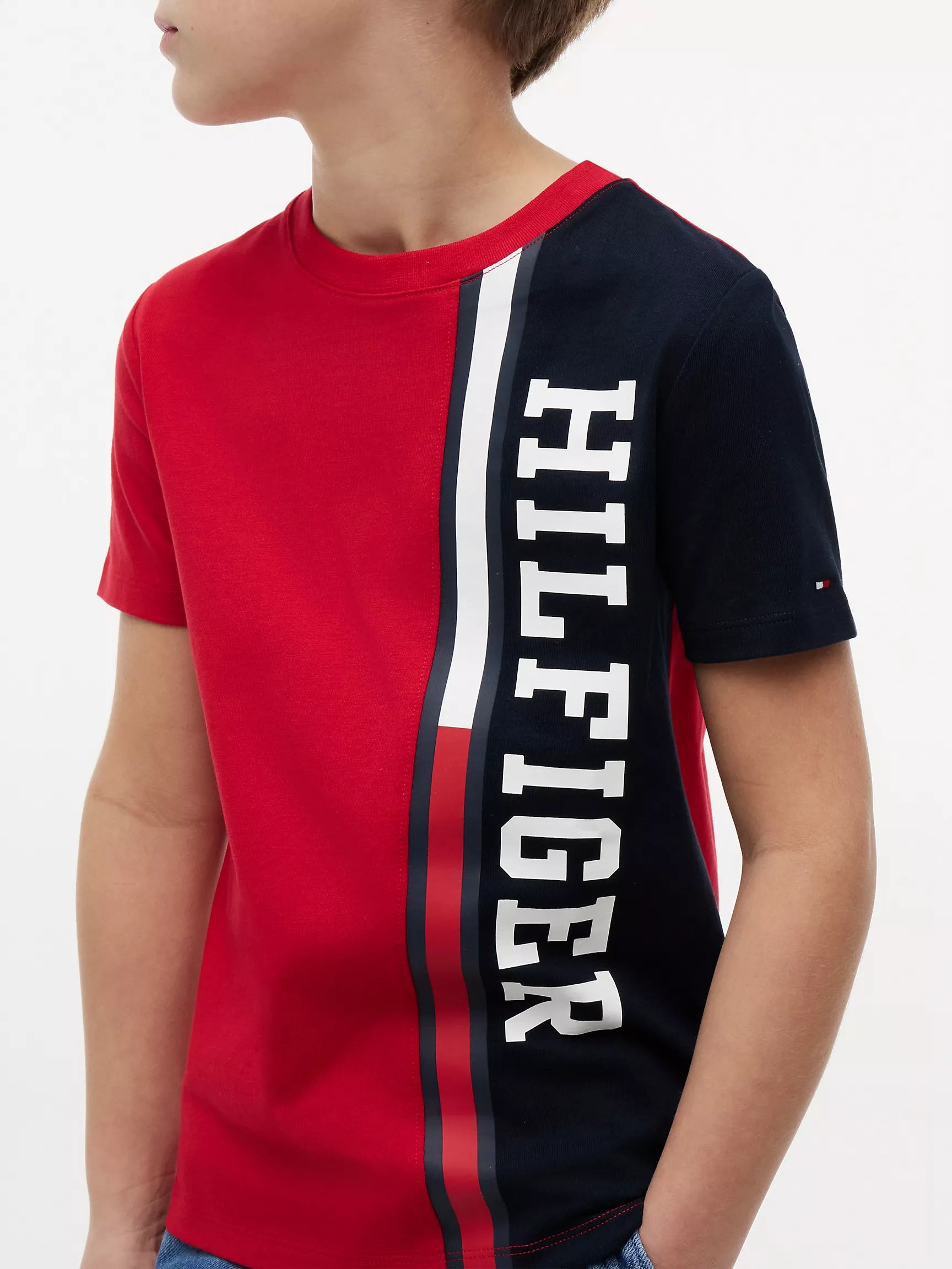 Kids' Vertical Colorblock Logo T-Shirt