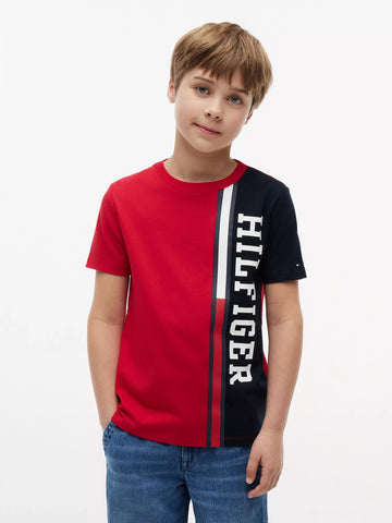Kids' Vertical Colorblock Logo T-Shirt