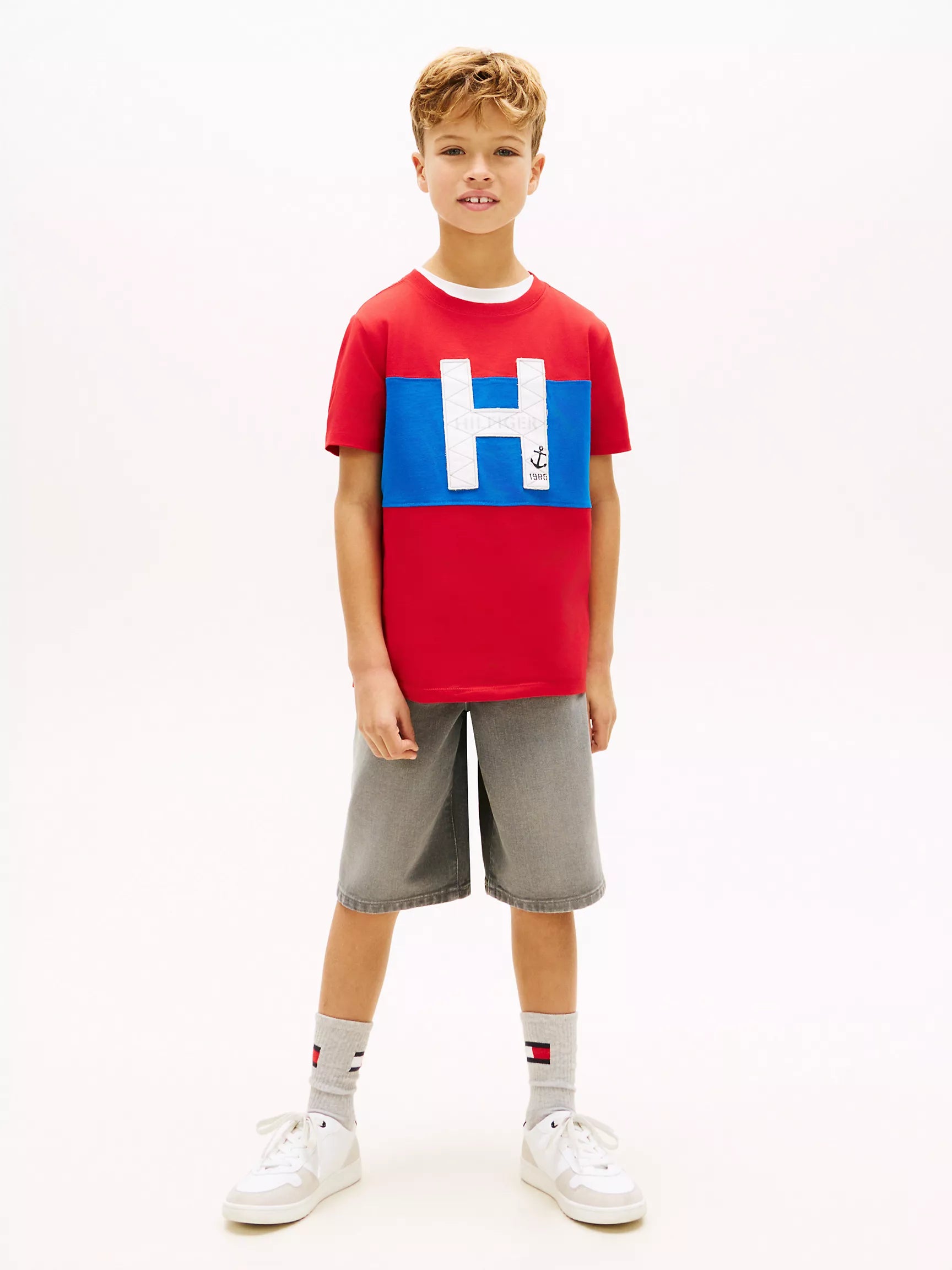 Kids' Nautical H Logo Colorblock T-Shirt