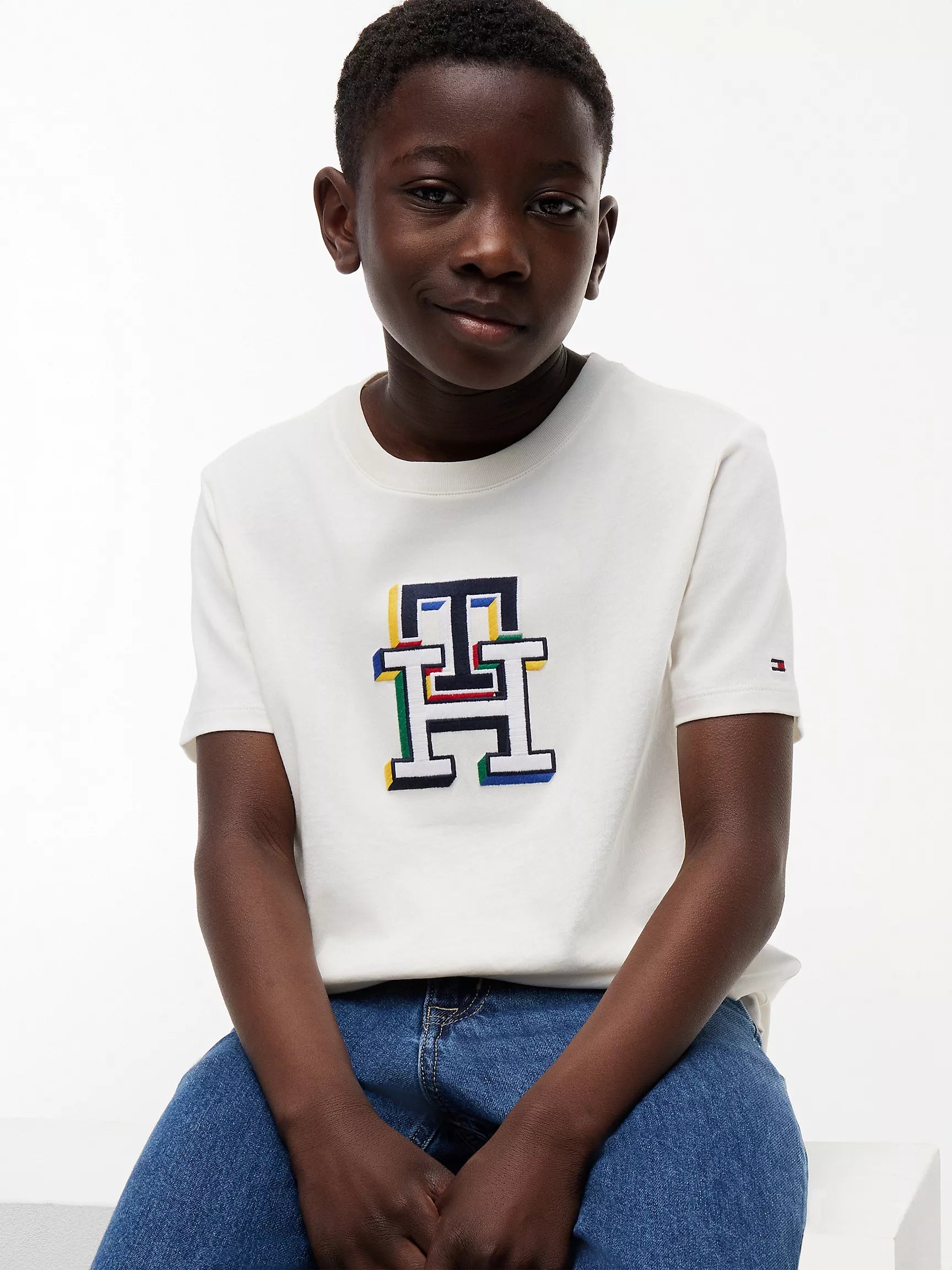 Kids' Multicolor Monogram T-Shirt