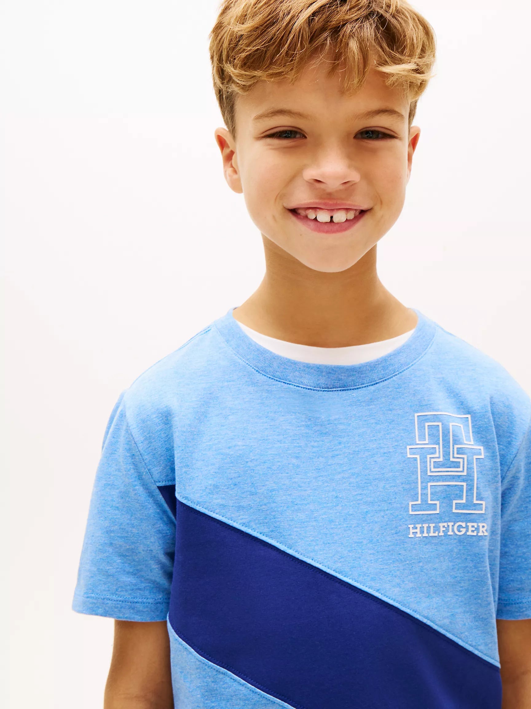 Kids' Monogram Banner Stripe T-Shirt