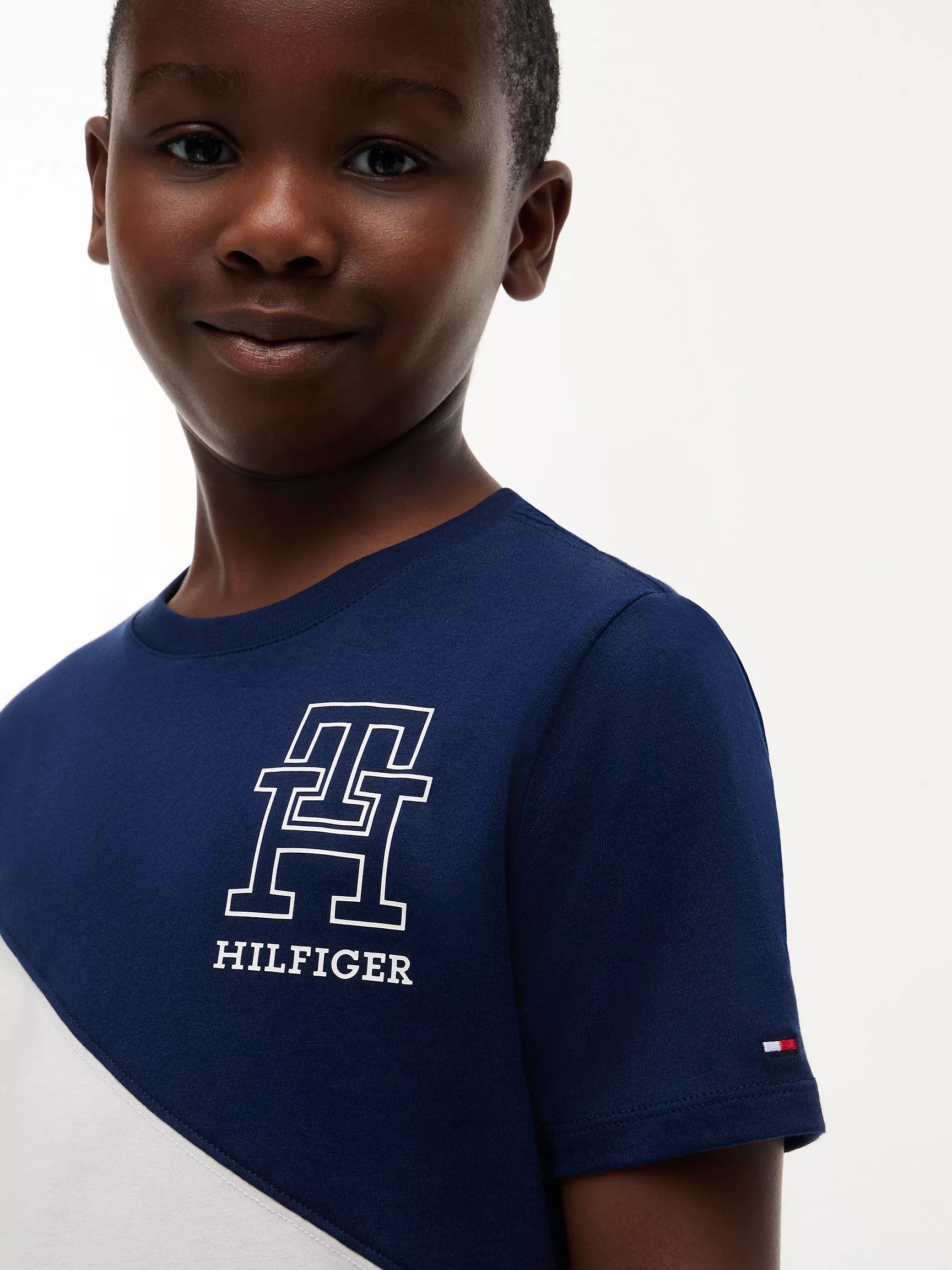 Kids' Monogram Banner Stripe T-Shirt