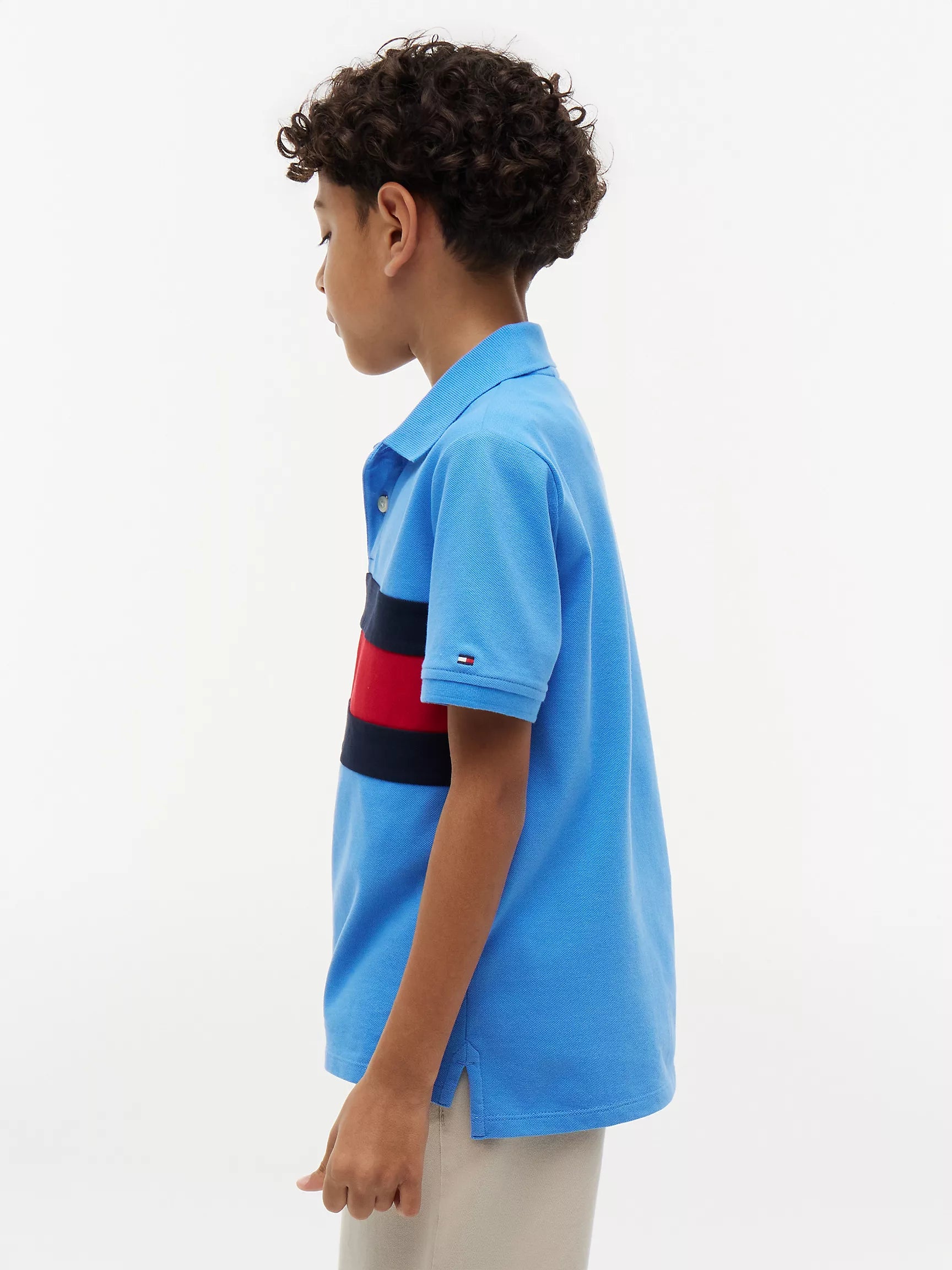 Kids' Colorblock Flag Stretch Polo