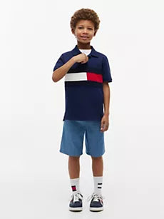 Kids' Colorblock Flag Stretch Polo