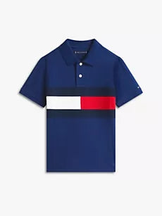 Kids' Colorblock Flag Stretch Polo