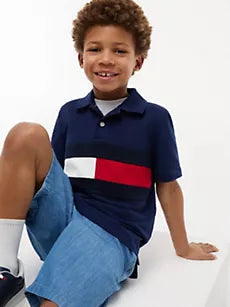 Kids' Colorblock Flag Stretch Polo