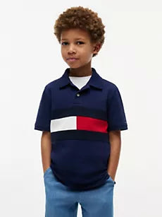 Kids' Colorblock Flag Stretch Polo