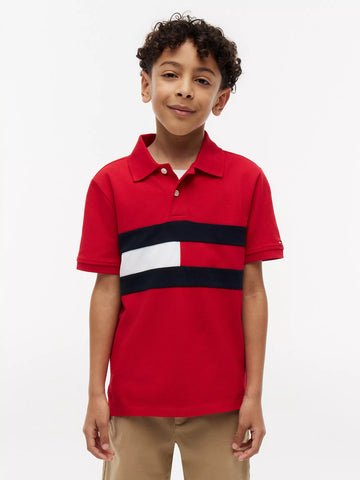 Kids' Colorblock Flag Stretch Polo