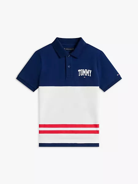 Boys Kids' Tommy Logo Colorblock Stretch Polo Tommy Hilfiger