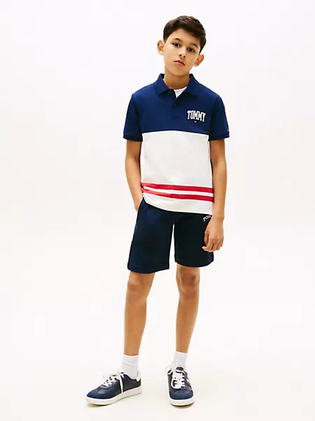 Boys Kids' Tommy Logo Colorblock Stretch Polo Tommy Hilfiger