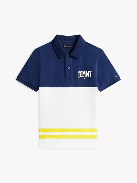 Boys Kids' Tommy Logo Colorblock Stretch Polo Tommy Hilfiger