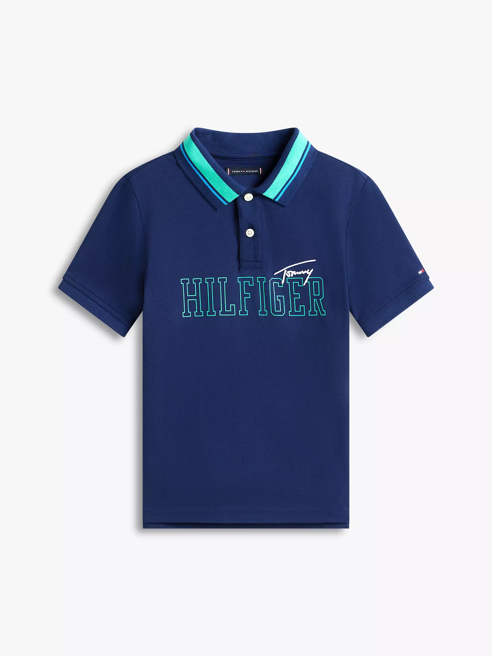 Kids' Hilfiger Logo Stretch Polo Sz 16