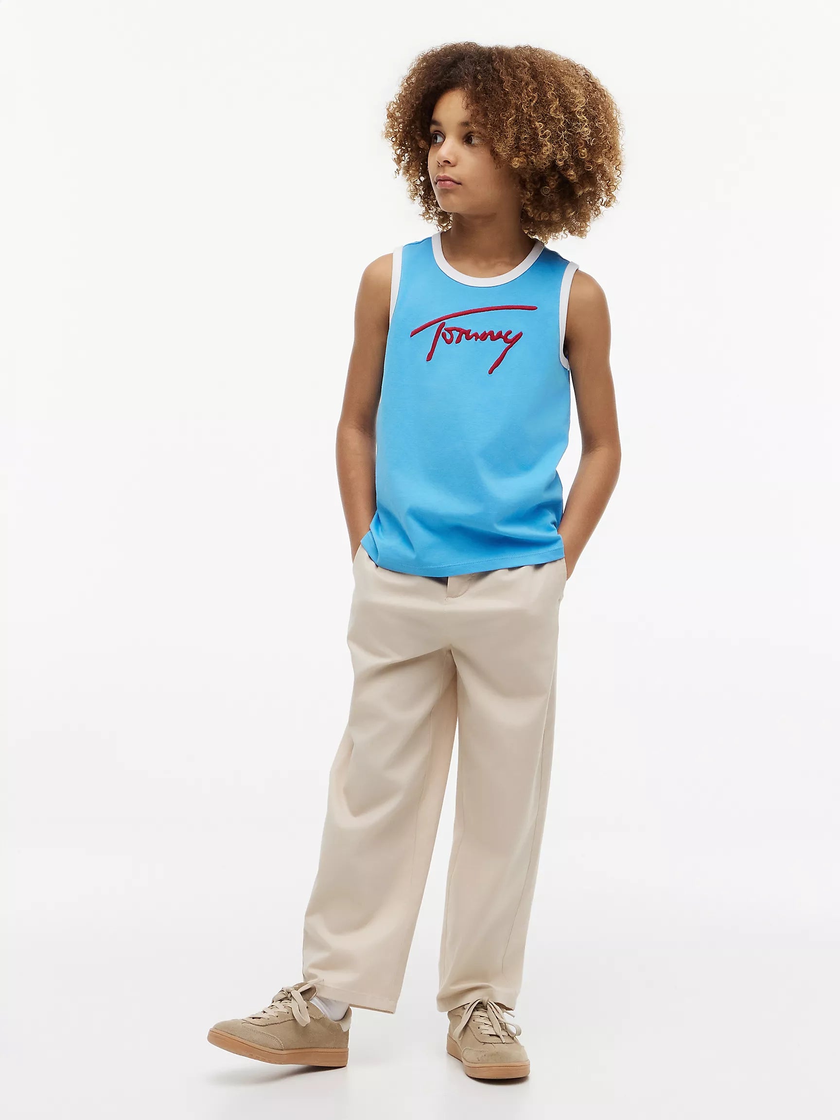 Kids' Script Tommy Logo Tank Top