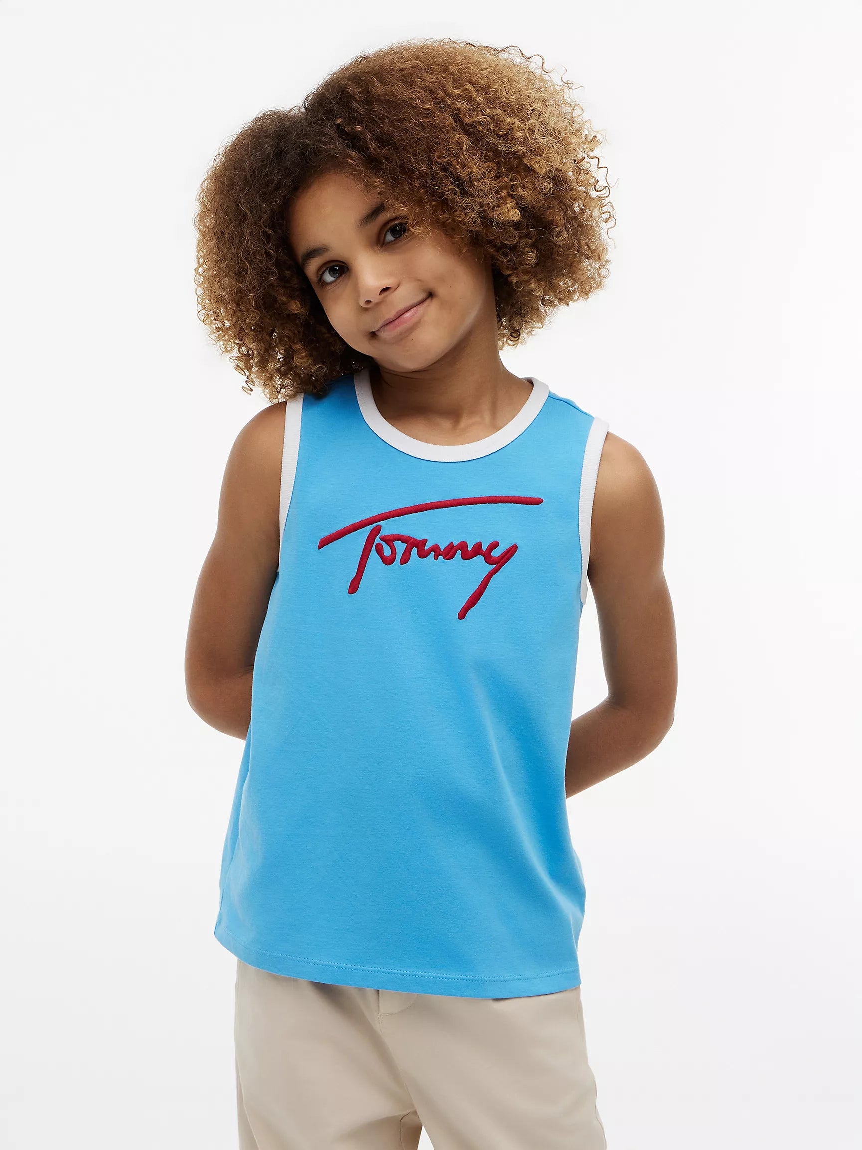 Kids' Script Tommy Logo Tank Top