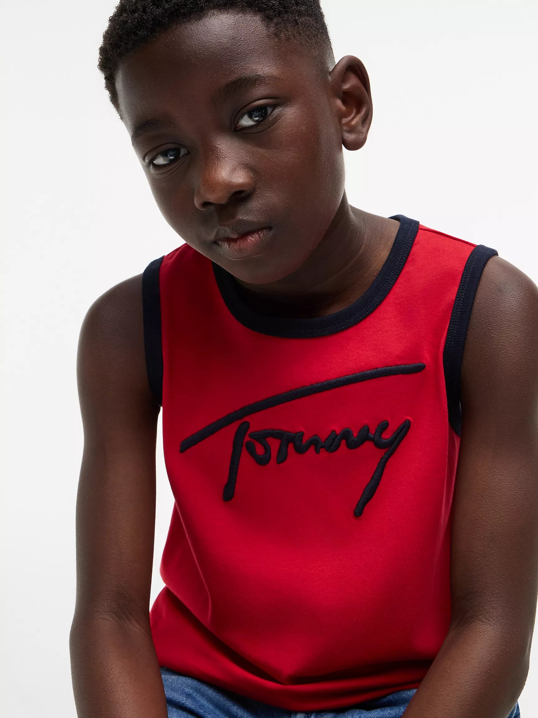 Kids' Script Tommy Logo Tank Top