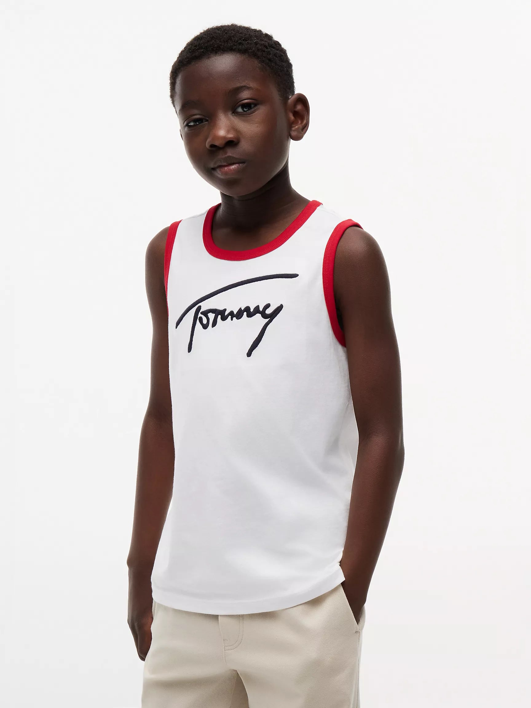 Kids' Script Tommy Logo Tank Top