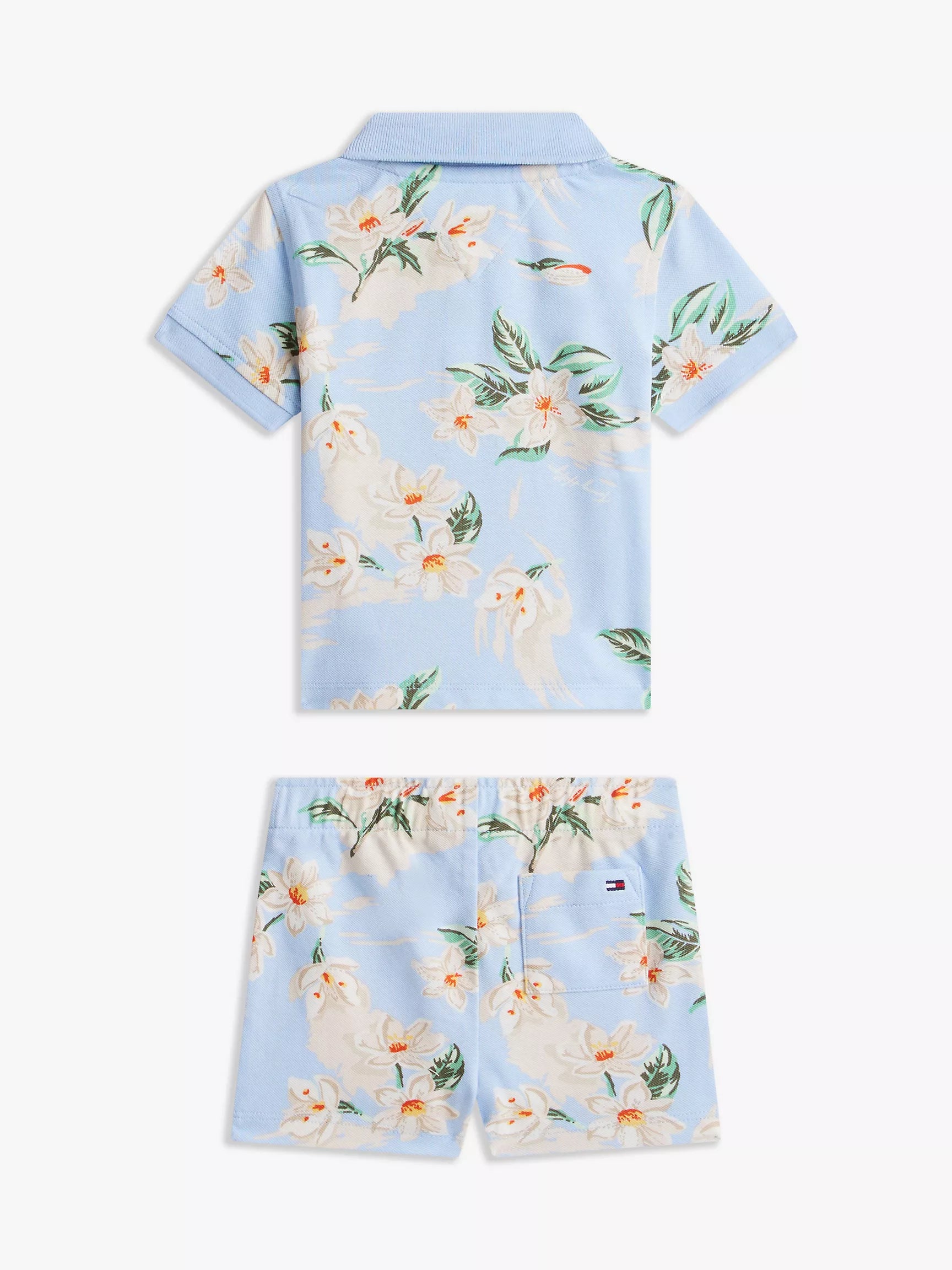 Babies' Tropical Print Polo & Short Set
