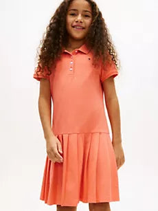 Kids' Pleated Stretch Polo Dress