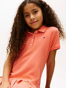Kids' Pleated Stretch Polo Dress
