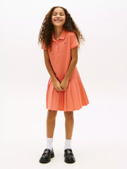 Kids' Pleated Stretch Polo Dress