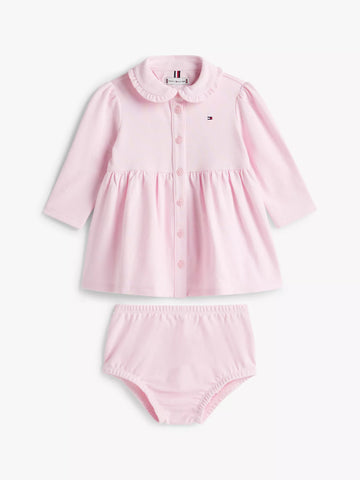 Girls Babies' Long-Sleeve Stretch Polo Dress  Tommy Hilfiger