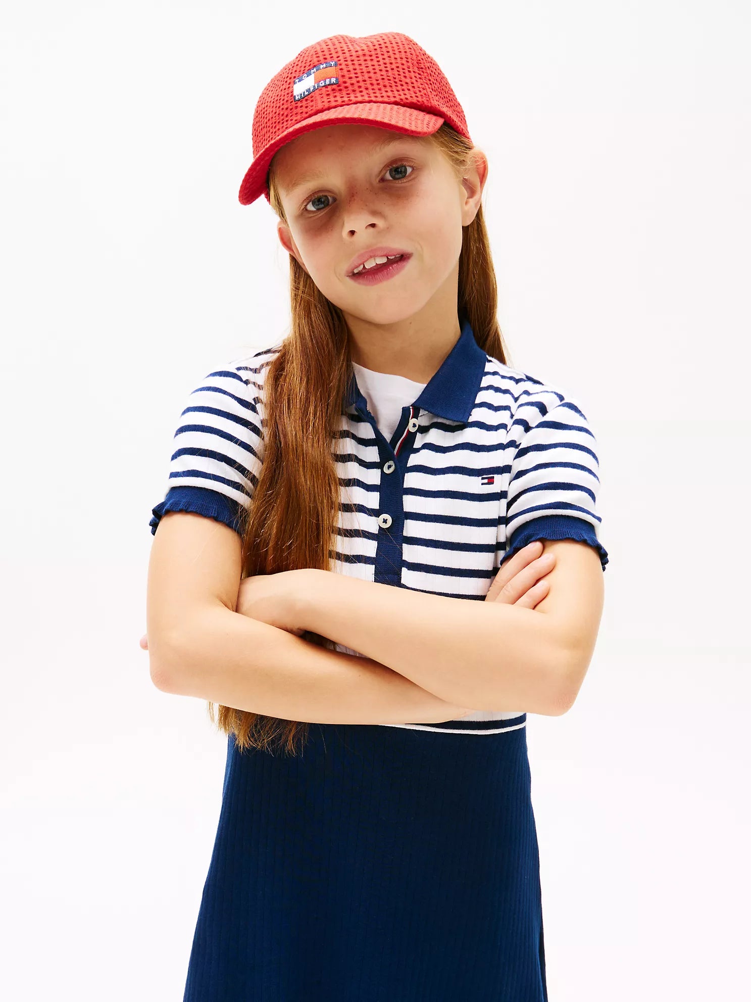 Girls Kids' Stretch Polo Skater Dress Tommy Hilfiger