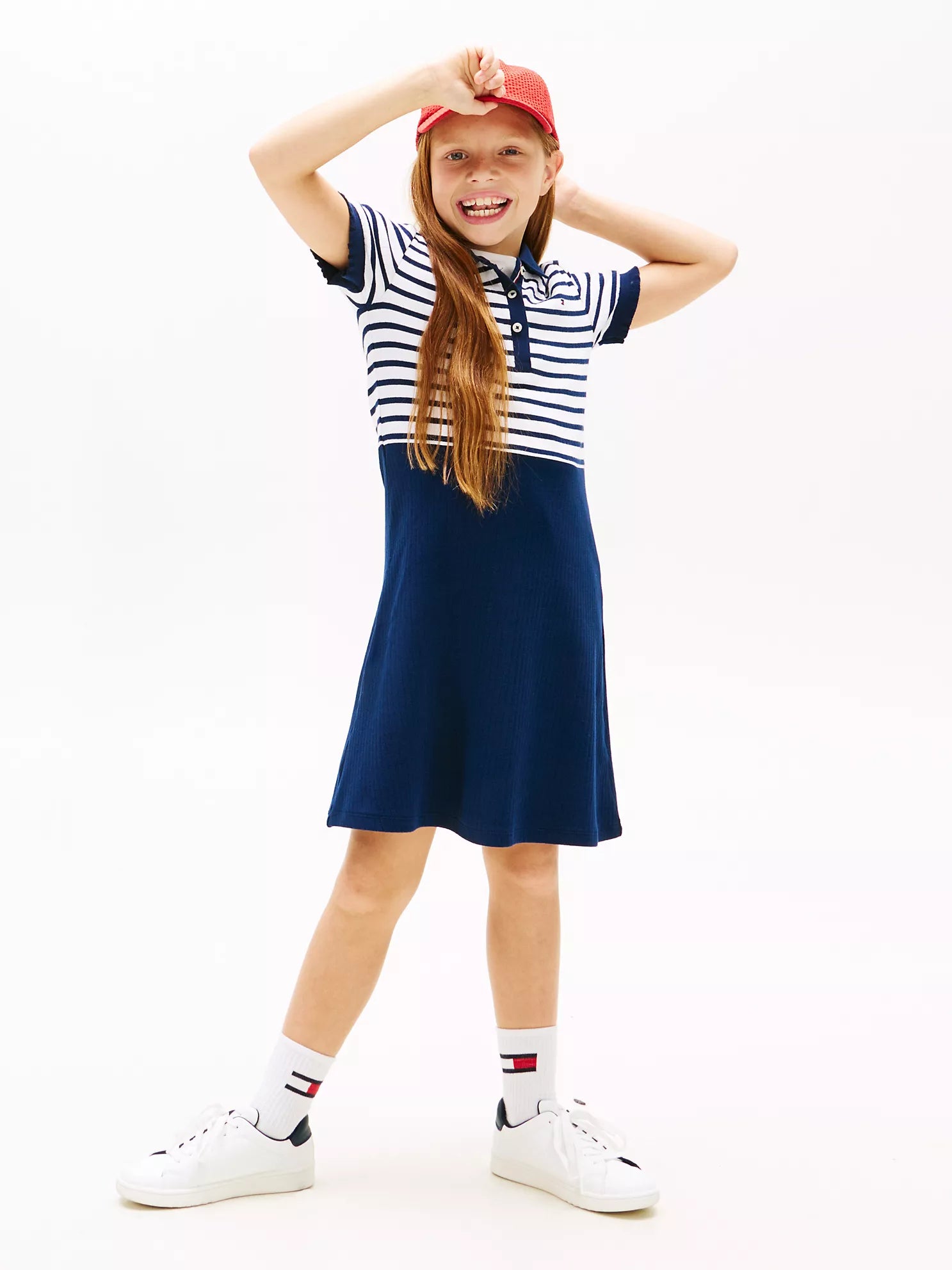 Girls Kids' Stretch Polo Skater Dress Tommy Hilfiger