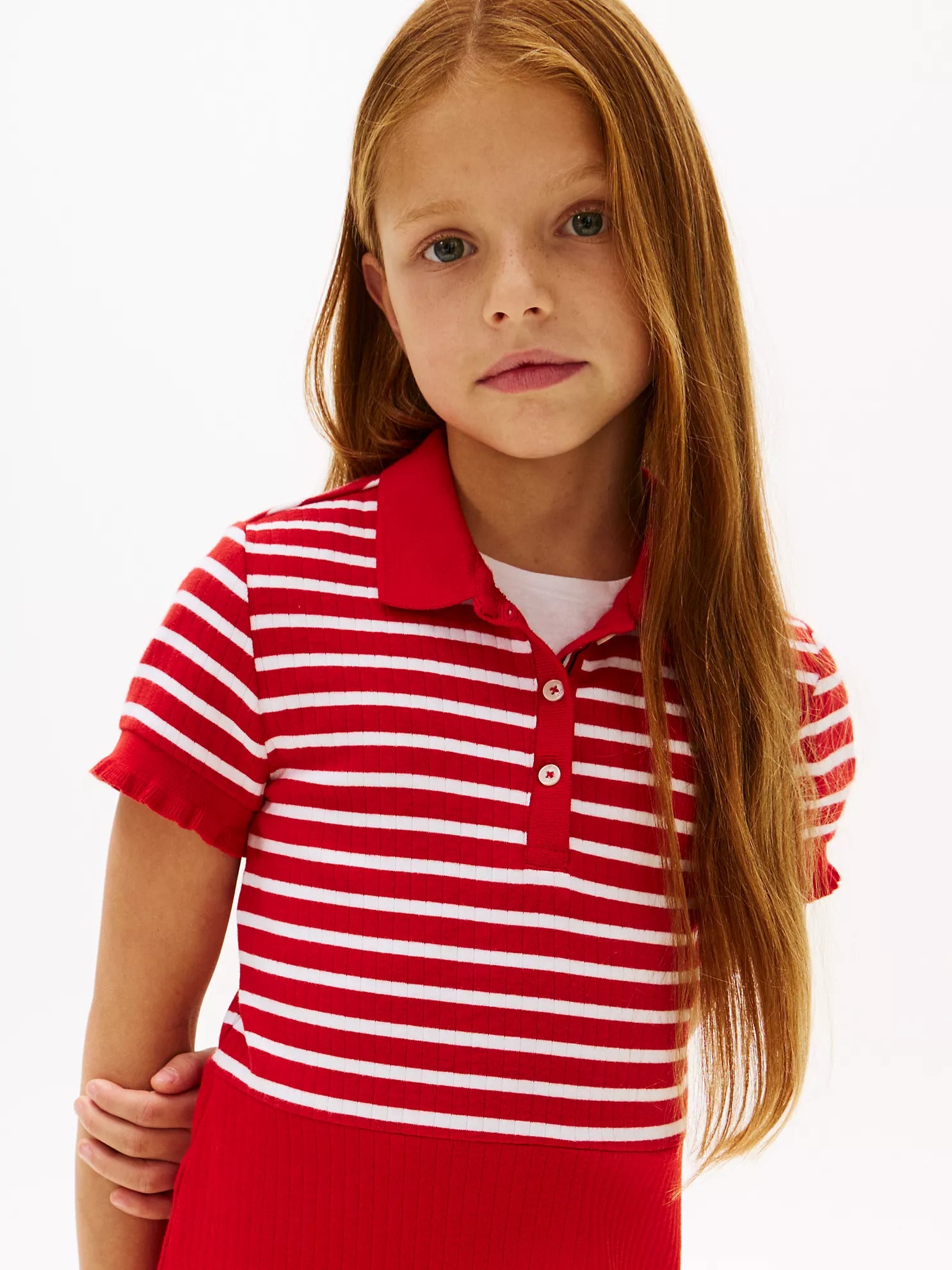Girls Kids' Stretch Polo Skater Dress Tommy Hilfiger