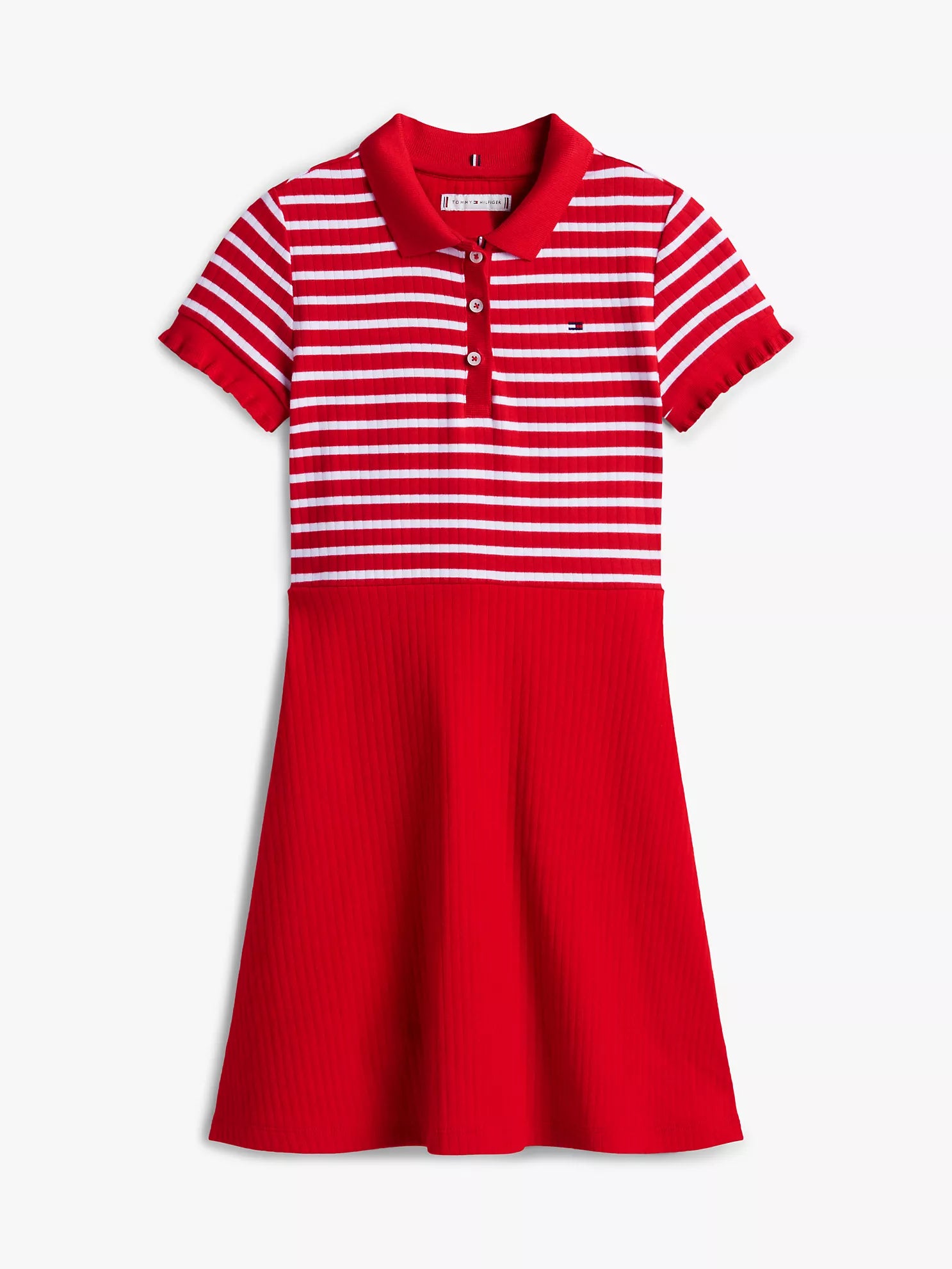 Girls Kids' Stretch Polo Skater Dress Tommy Hilfiger